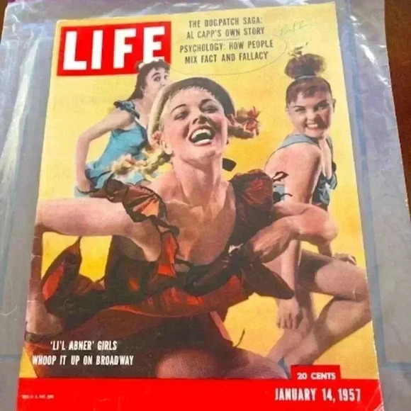VTG Life Magazine January 14, 1957 ‘Li’l Abner Girls Whoop It Up on Broadway - Picture 1 of 4